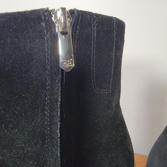 Sam Edelman Codie Black Suede Ankle Boots Size 7.5 Block Heels - Picture 11 of 15
